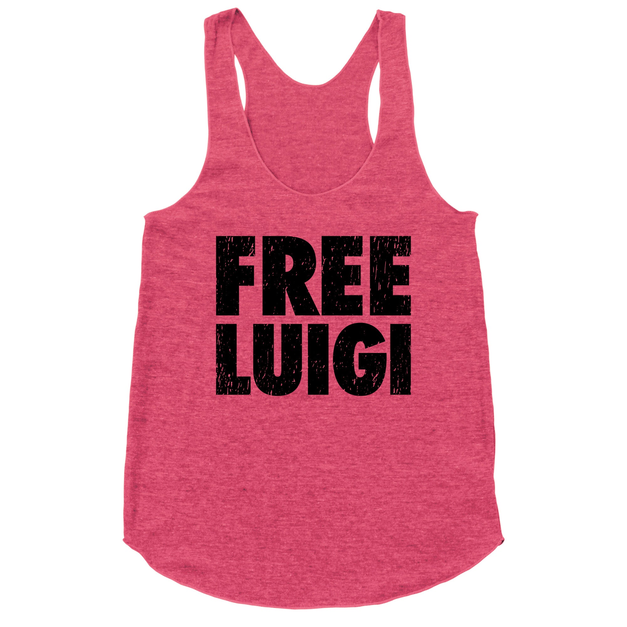 Free Luigi Racerback Tank