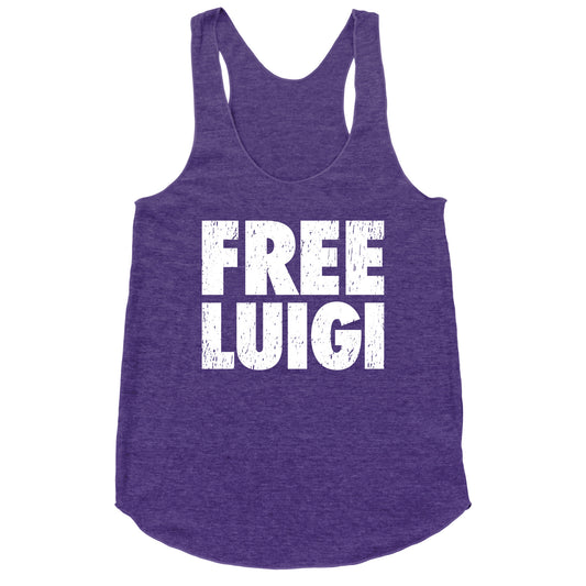 Free Luigi Racerback Tank