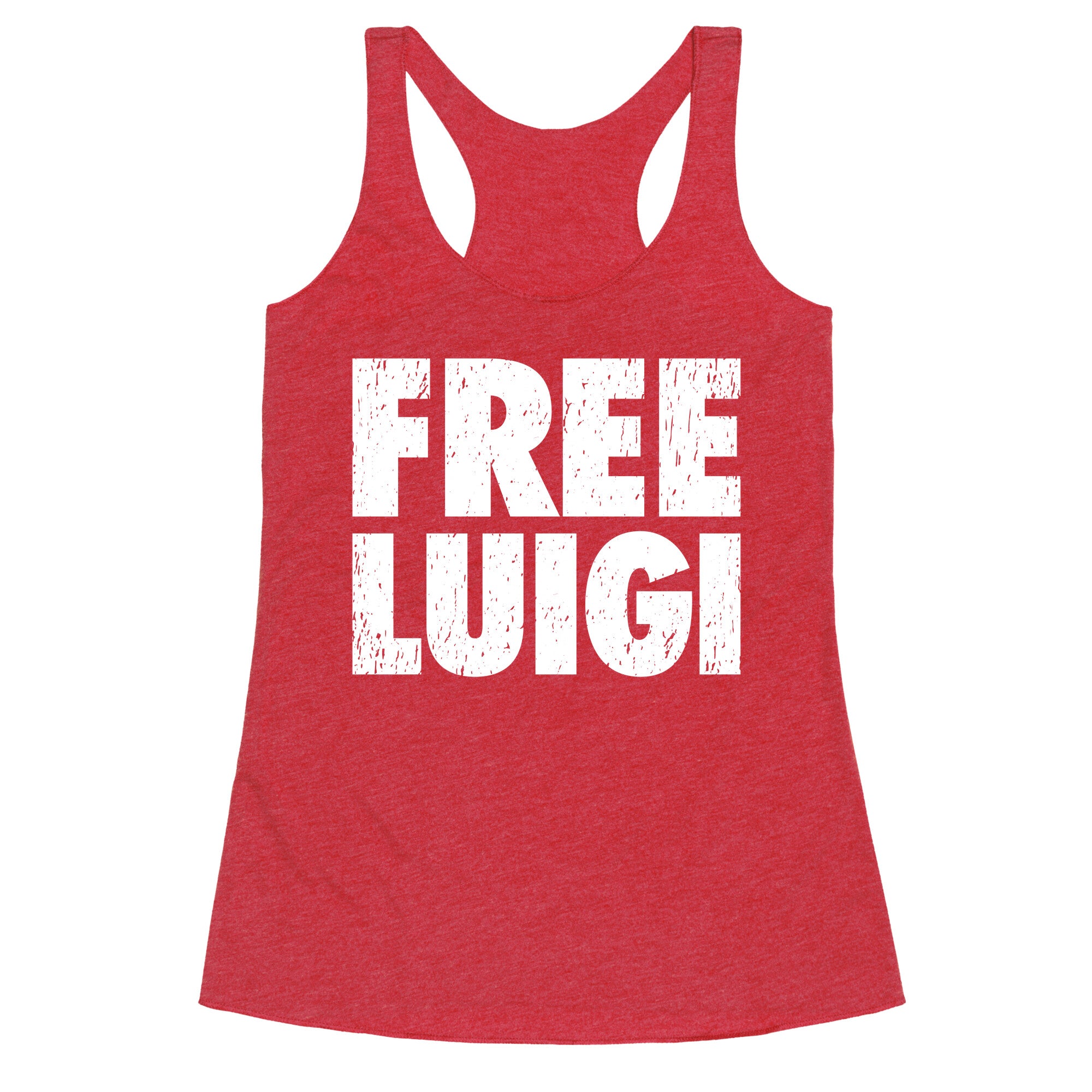 Free Luigi Racerback Tank