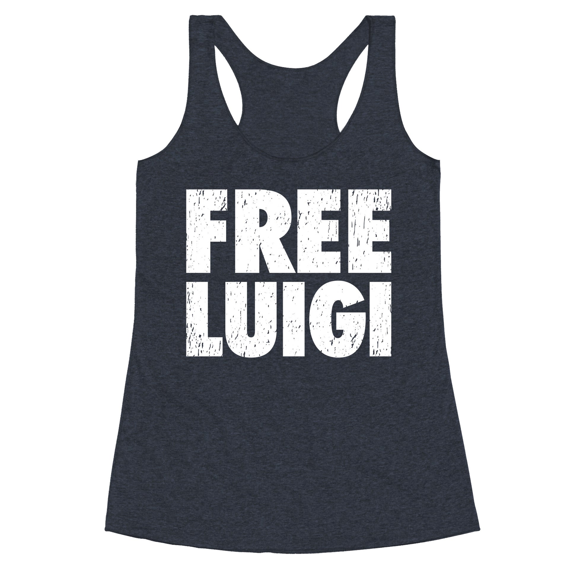 Free Luigi Racerback Tank