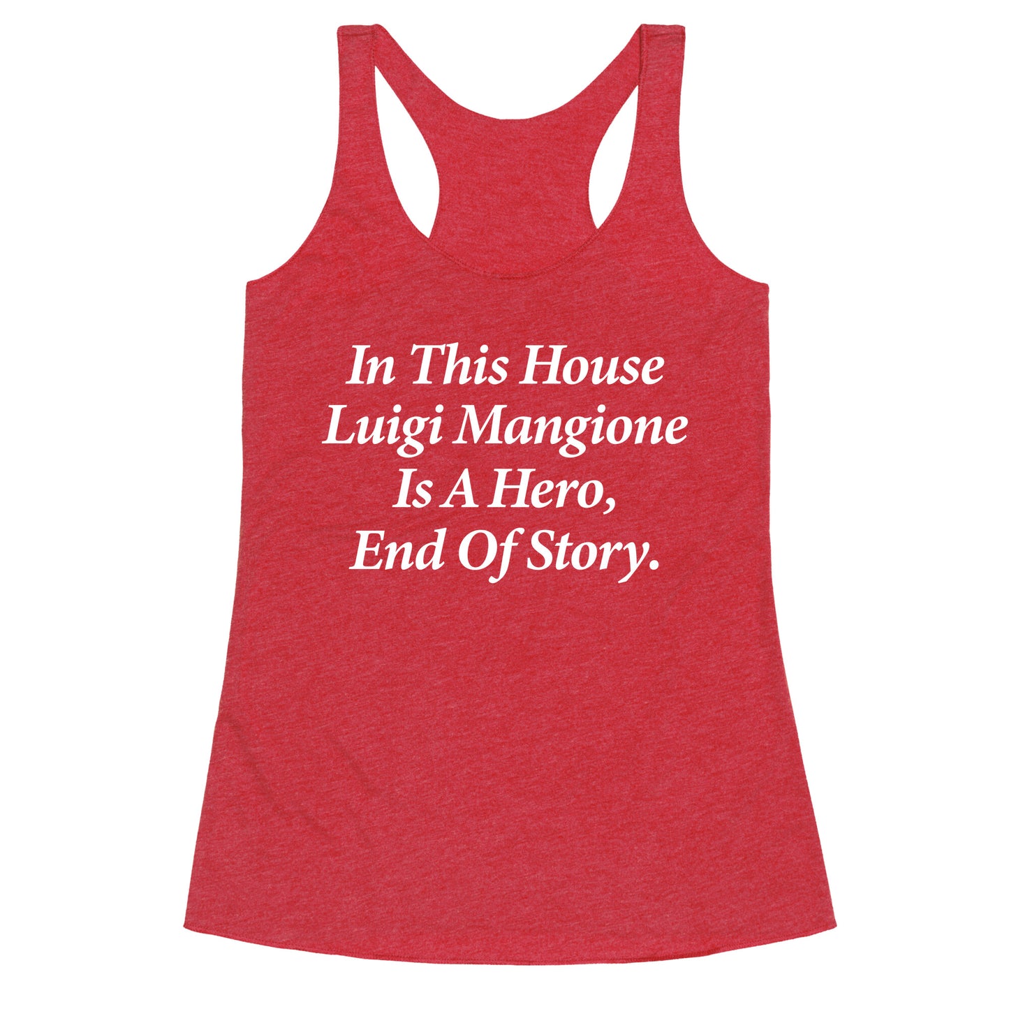 Luigi Is A Hero Racerback Tank
