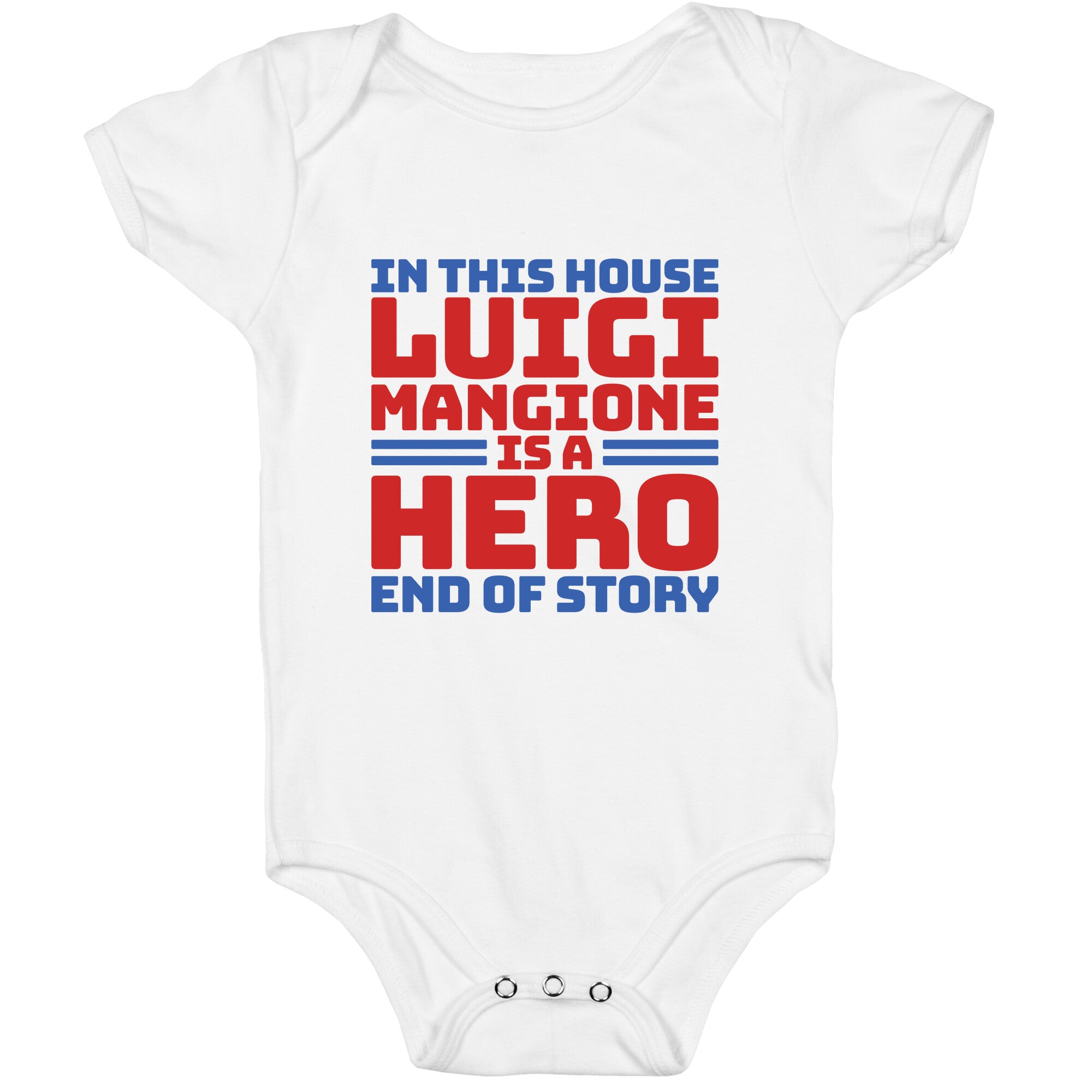 Luigi Is A Hero End of Story Baby One-Piece