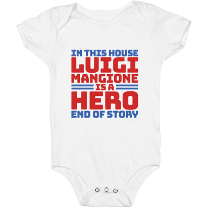 Luigi Is A Hero End of Story Baby One-Piece