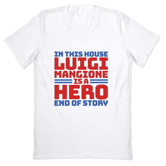 Luigi Is A Hero End of Story V-Neck