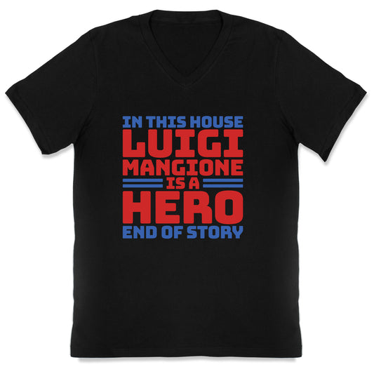 Luigi Is A Hero End of Story V-Neck