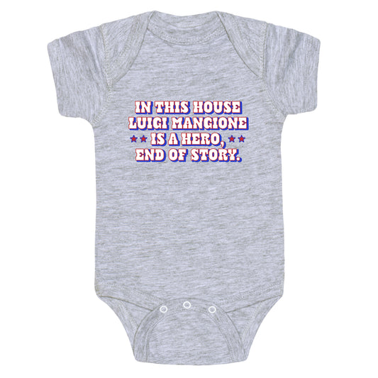 In This House Luigi Is A Hero Baby One-Piece