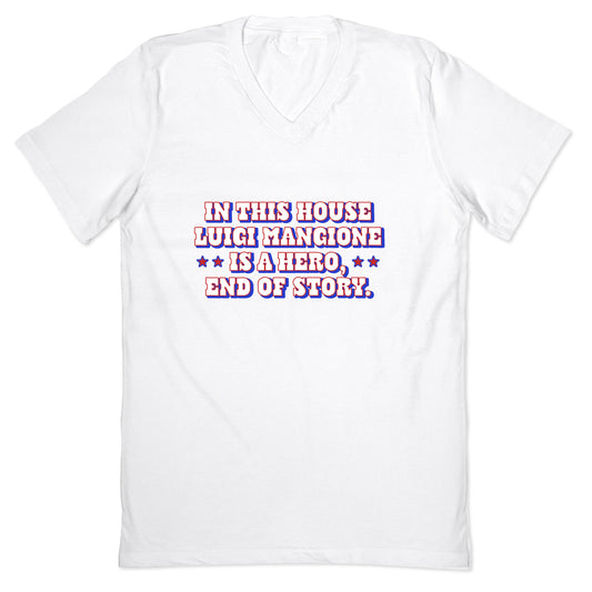 In This House Luigi Is A Hero V-Neck