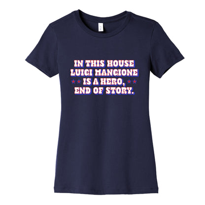 In This House Luigi Is A Hero Womens Cotton Tee