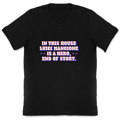 In This House Luigi Is A Hero V-Neck