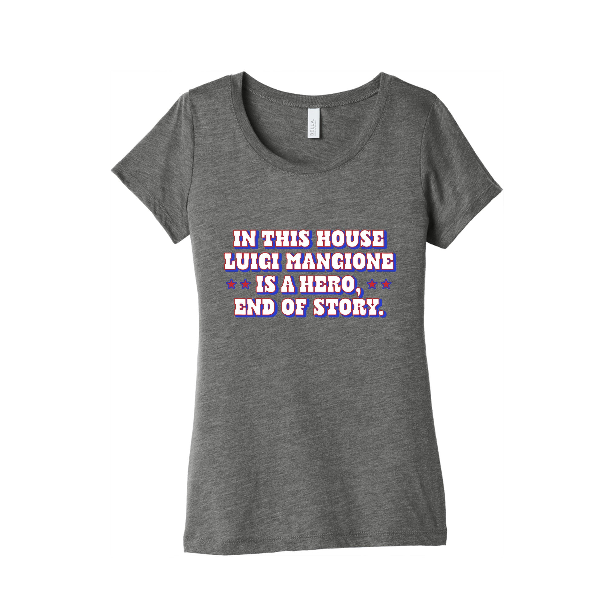 In This House Luigi Is A Hero Womens Triblend Tee