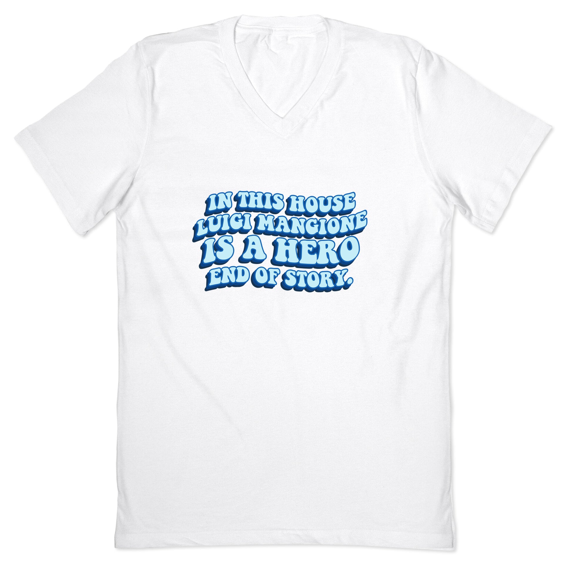 In This House Luigi Is A Hero End of Story V-Neck
