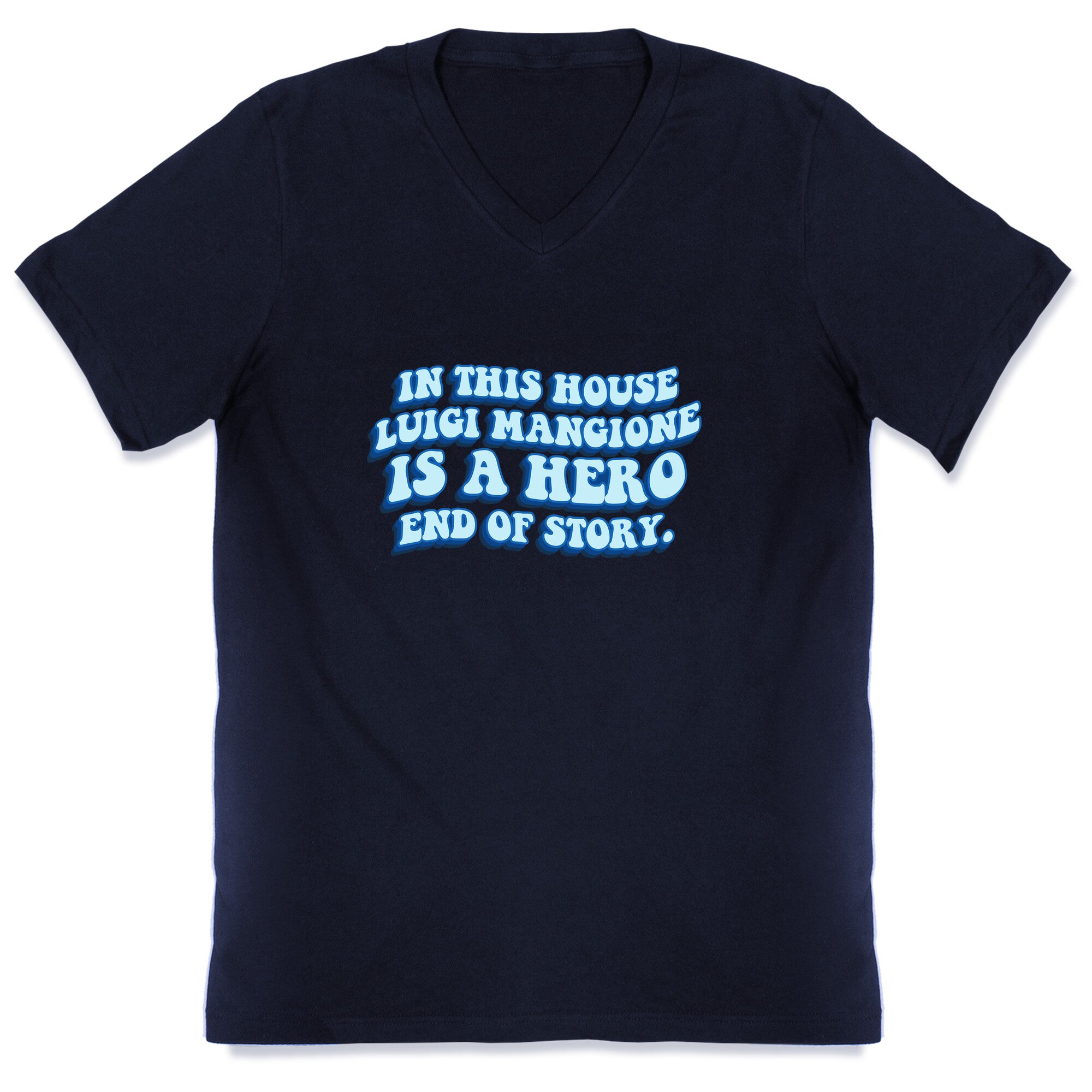 In This House Luigi Is A Hero End of Story V-Neck