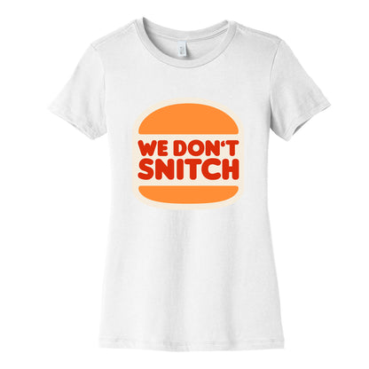 BK We Dont Snitch Luigi Mangione Womens Cotton Tee