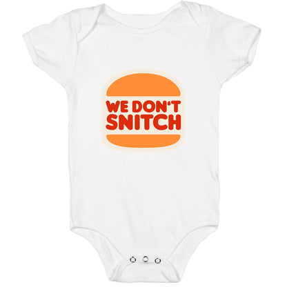 BK We Dont Snitch Luigi Mangione Baby One-Piece