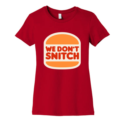 BK We Dont Snitch Luigi Mangione Womens Cotton Tee