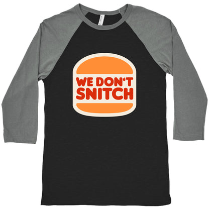 BK We Dont Snitch Luigi Mangione Baseball Tee