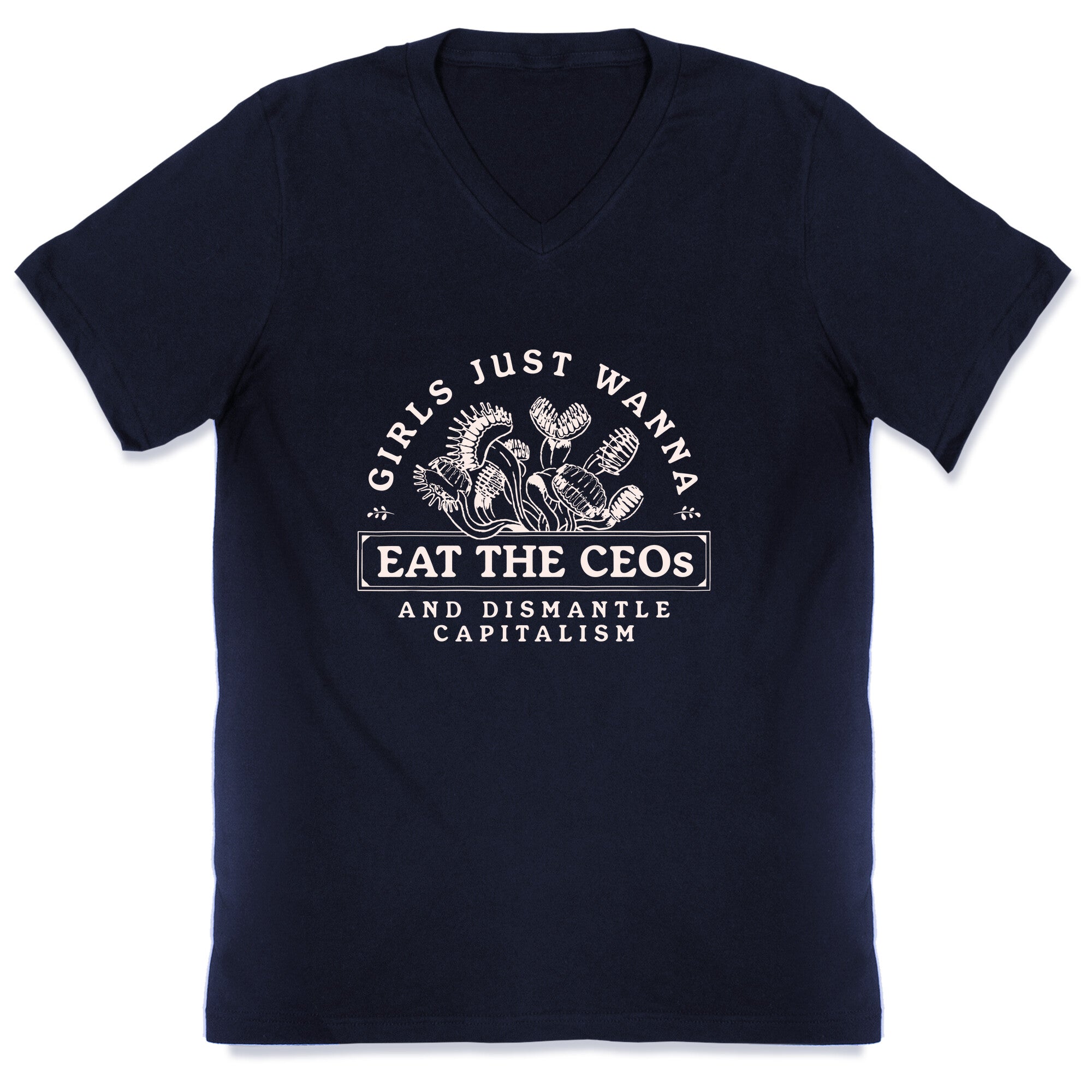Girls Just Wanna Eat The CEOs V-Neck