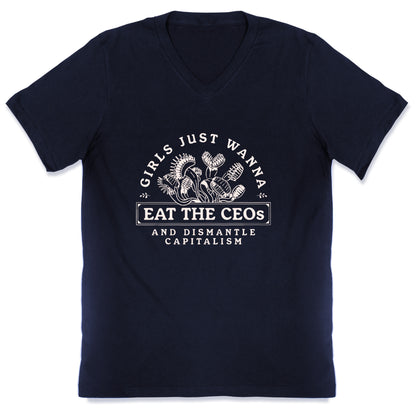 Girls Just Wanna Eat The CEOs V-Neck