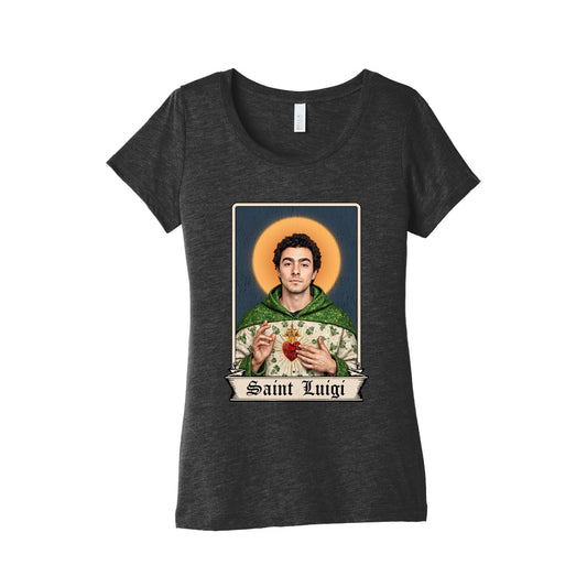 Saint Luigi Mangione Womens Triblend Tee