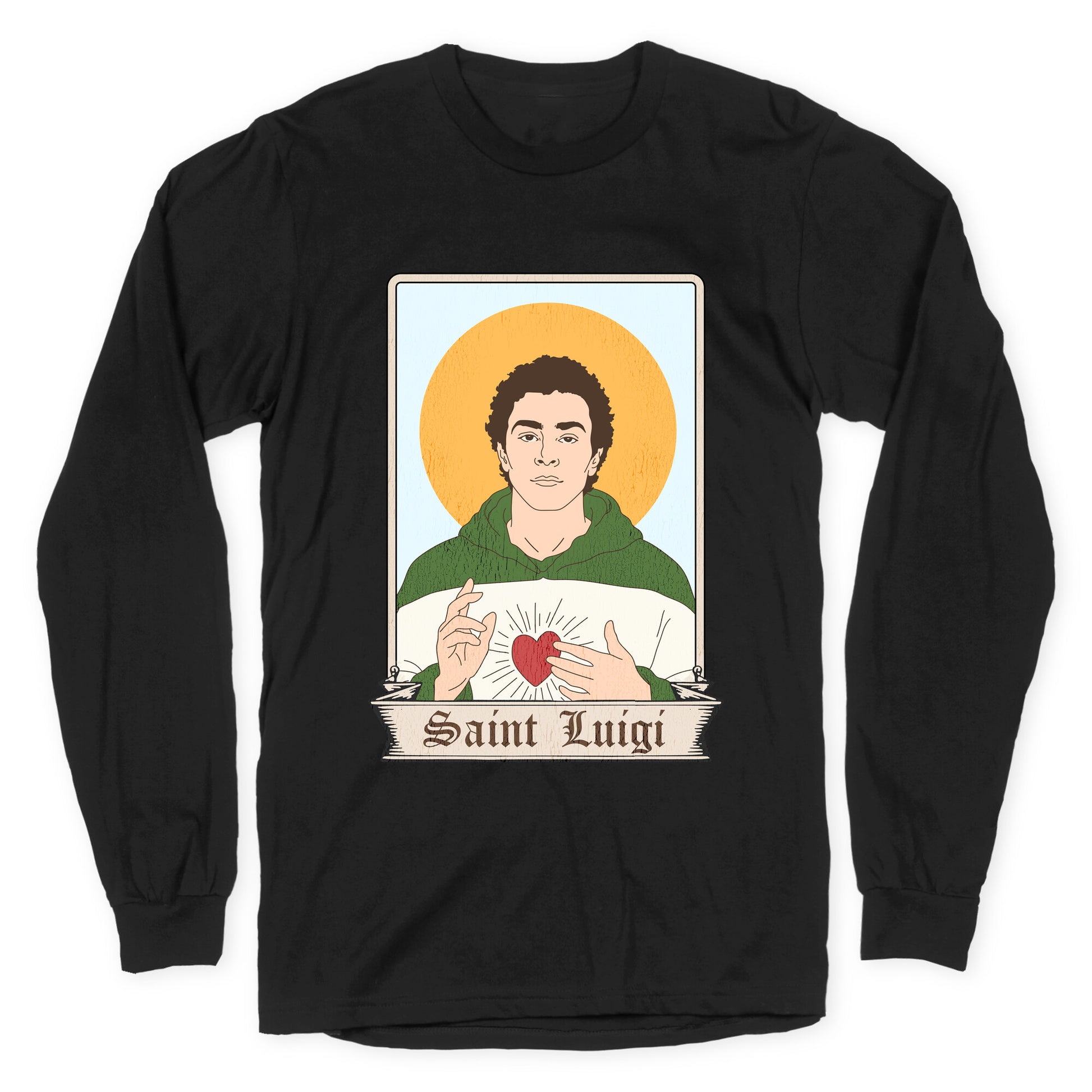 Saint Luigi Mangione Cartoon Longsleeve Tee
