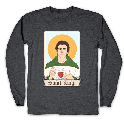 Saint Luigi Mangione Cartoon Longsleeve Tee