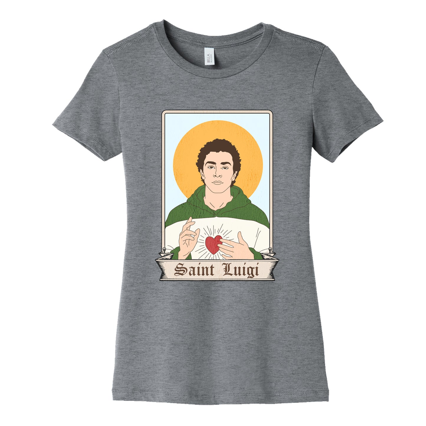 Saint Luigi Mangione Cartoon Womens Cotton Tee