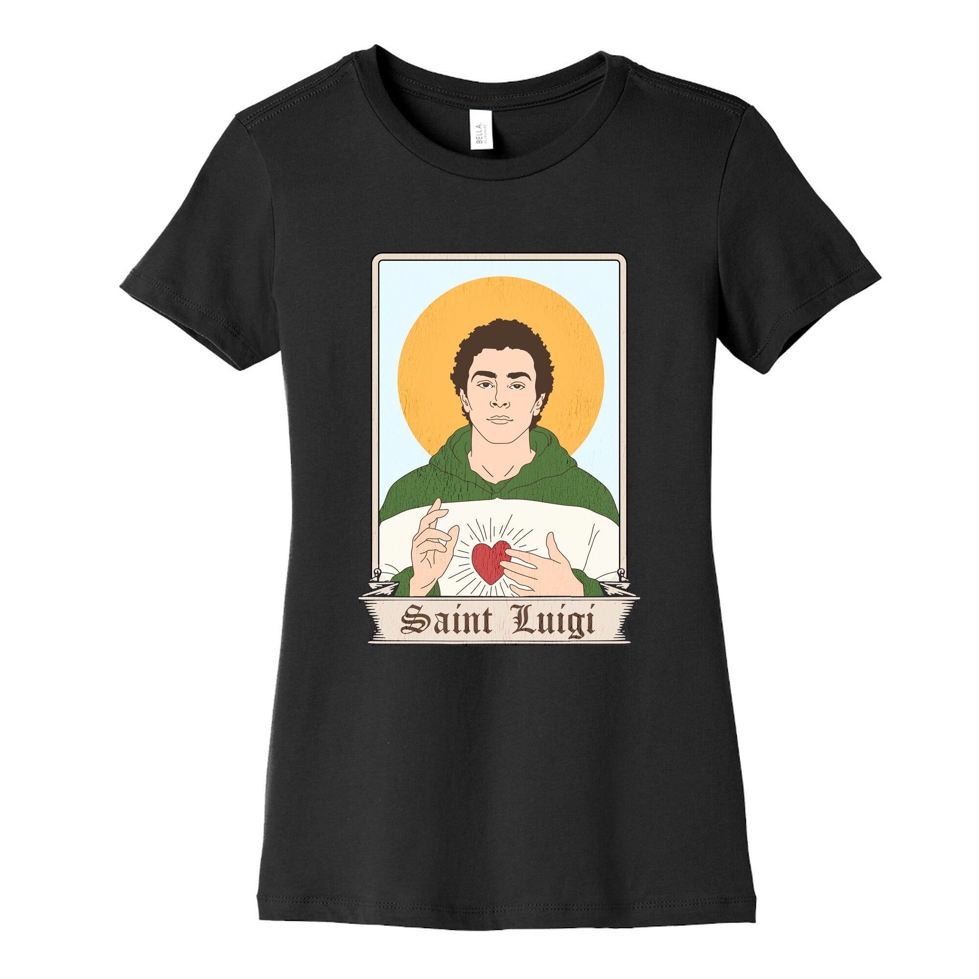 Saint Luigi Mangione Cartoon Womens Cotton Tee