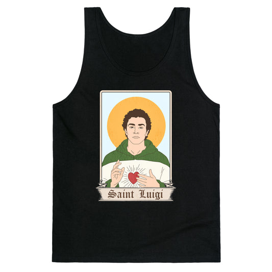 Saint Luigi Mangione Cartoon Tank Top