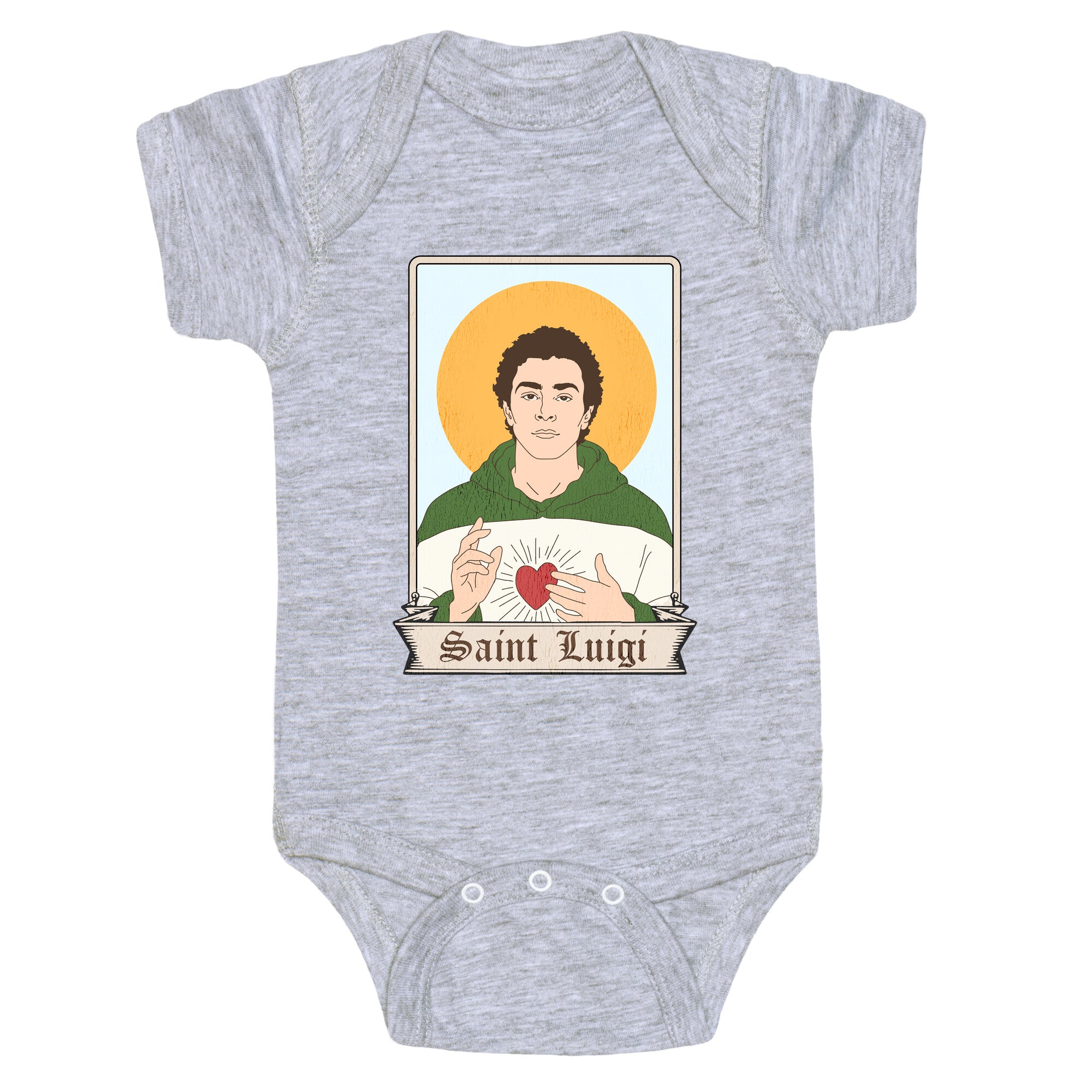 Saint Luigi Mangione Cartoon Baby One-Piece