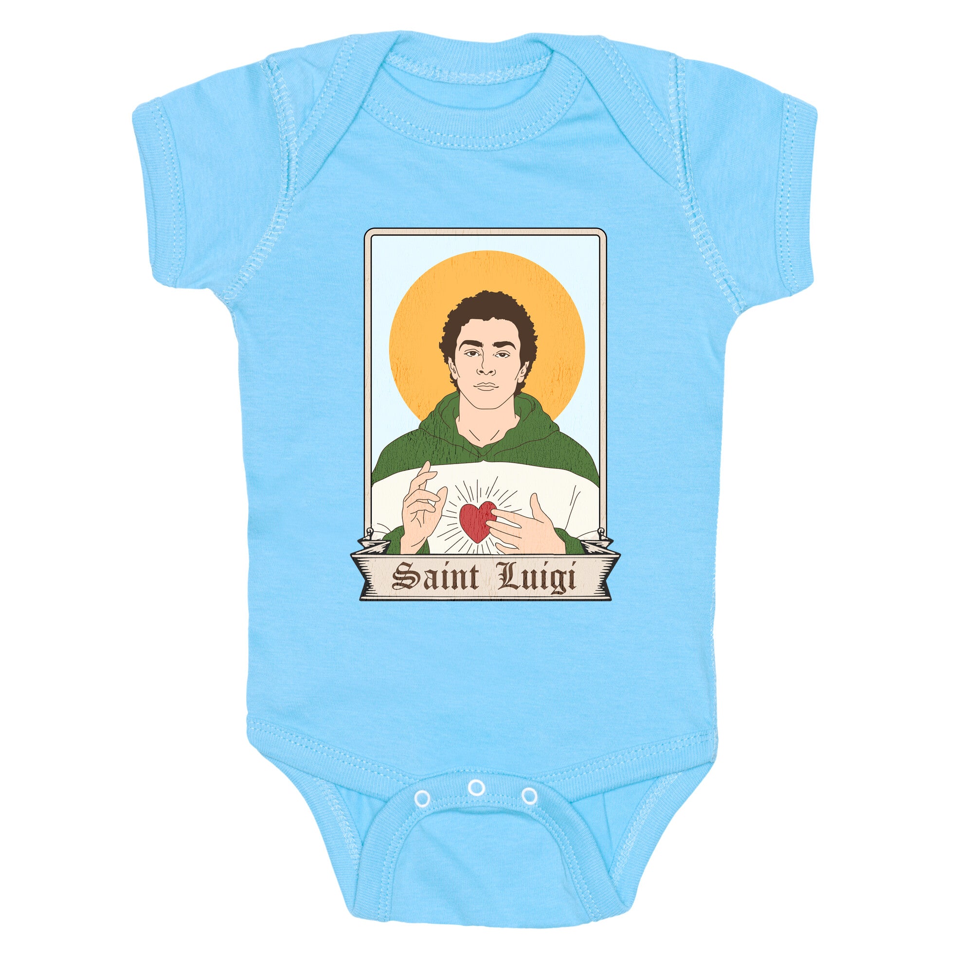 Saint Luigi Mangione Cartoon Baby One-Piece