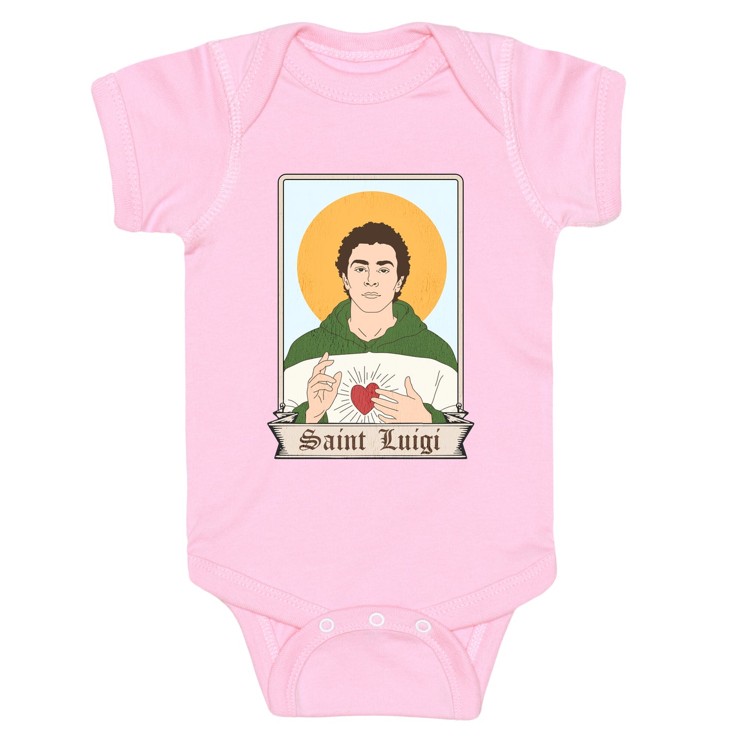 Saint Luigi Mangione Cartoon Baby One-Piece