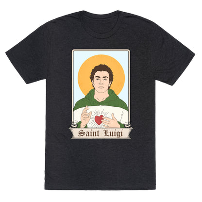 Saint Luigi Mangione Cartoon Unisex Triblend Tee