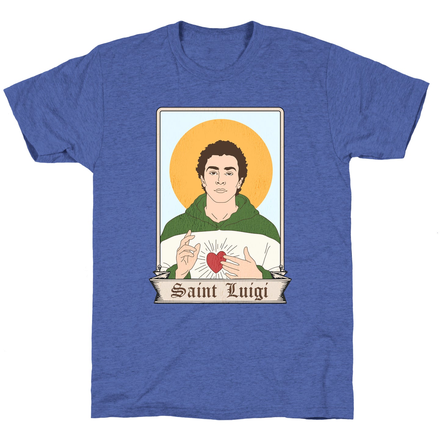 Saint Luigi Mangione Cartoon Unisex Triblend Tee