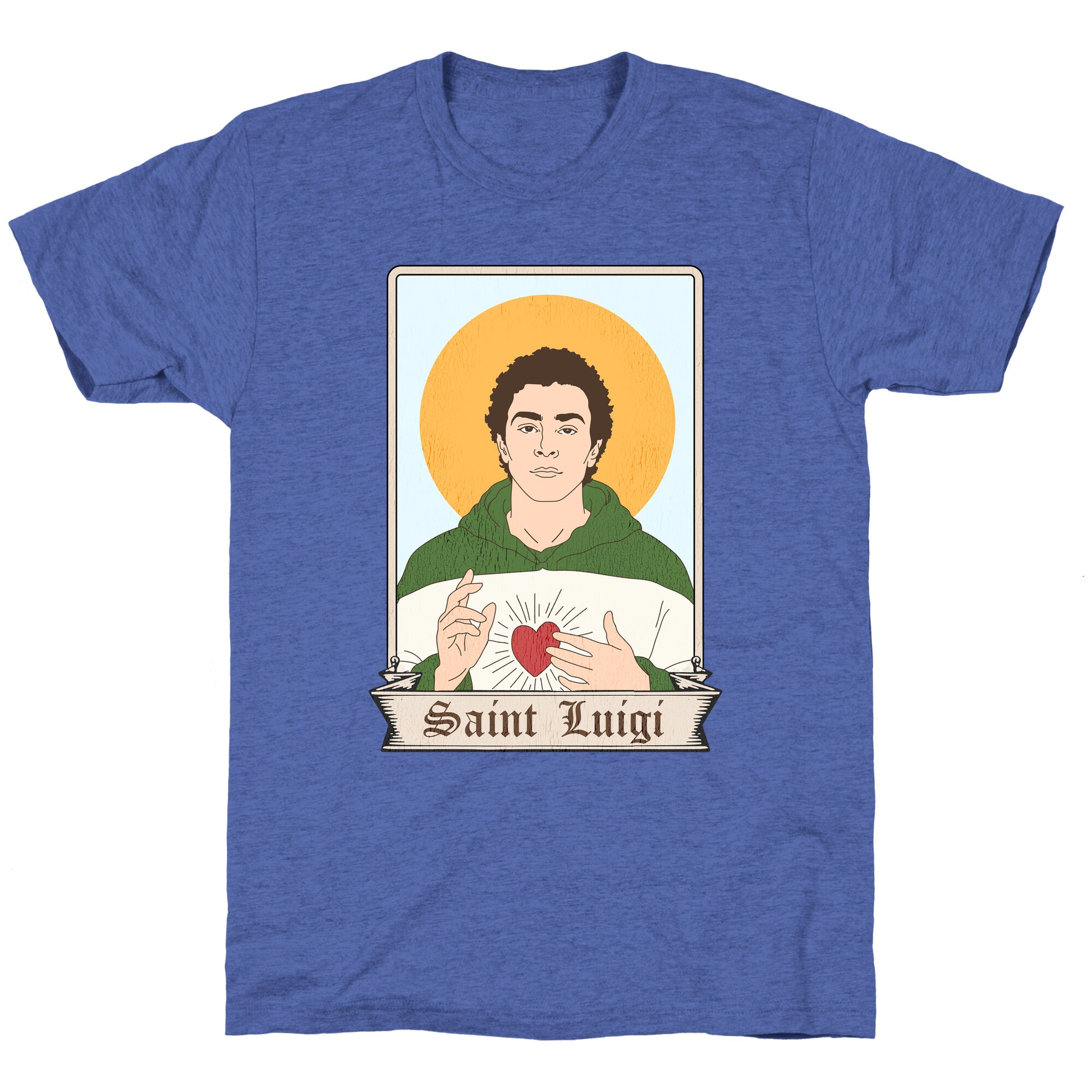 Saint Luigi Mangione Cartoon Unisex Triblend Tee