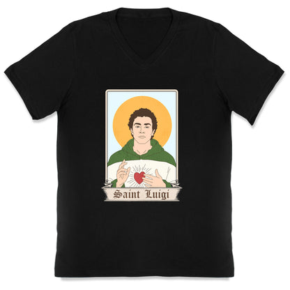 Saint Luigi Mangione Cartoon V-Neck