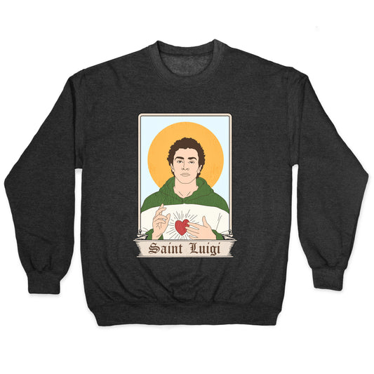 Saint Luigi Mangione Cartoon Crewneck Sweatshirt