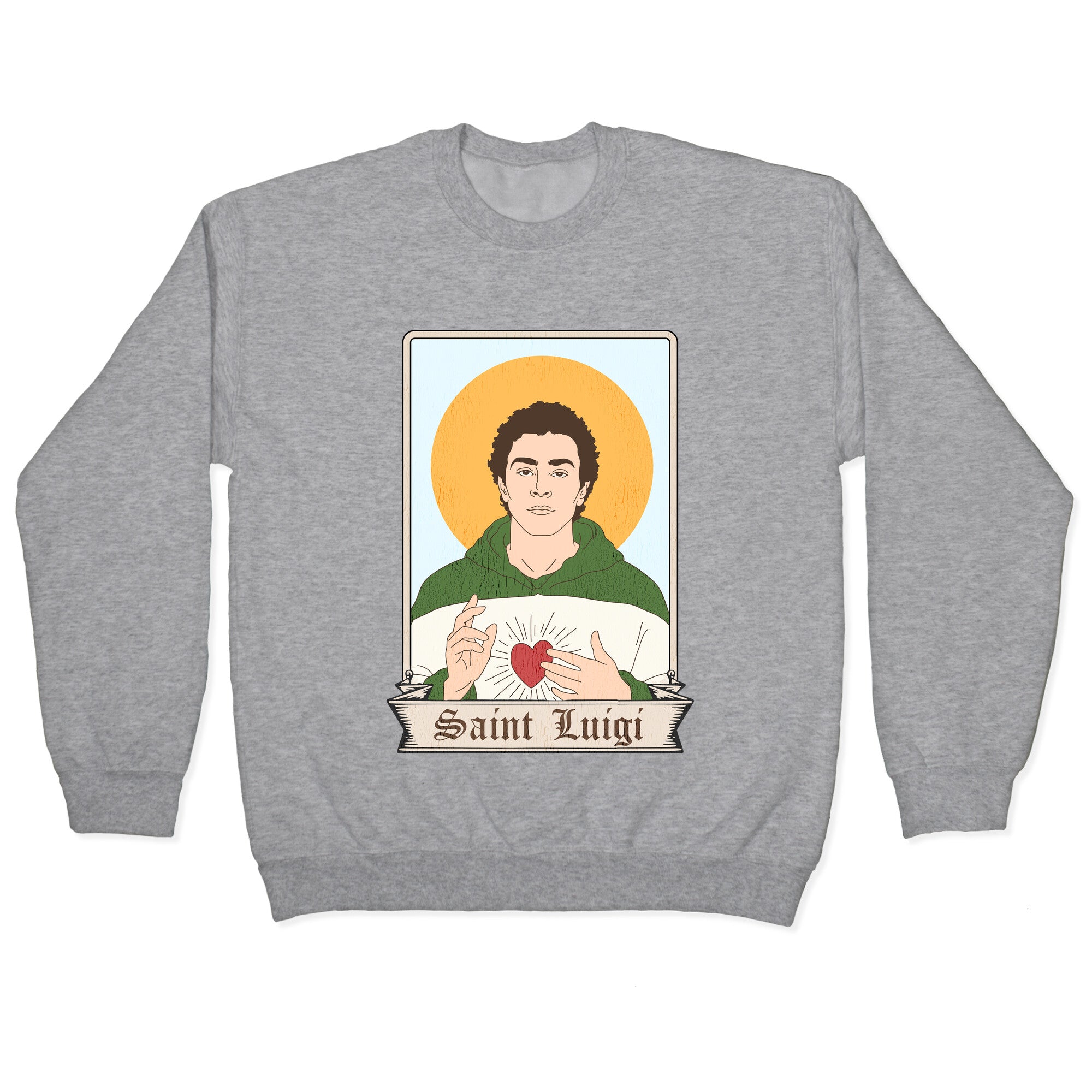 Saint Luigi Mangione Cartoon Crewneck Sweatshirt