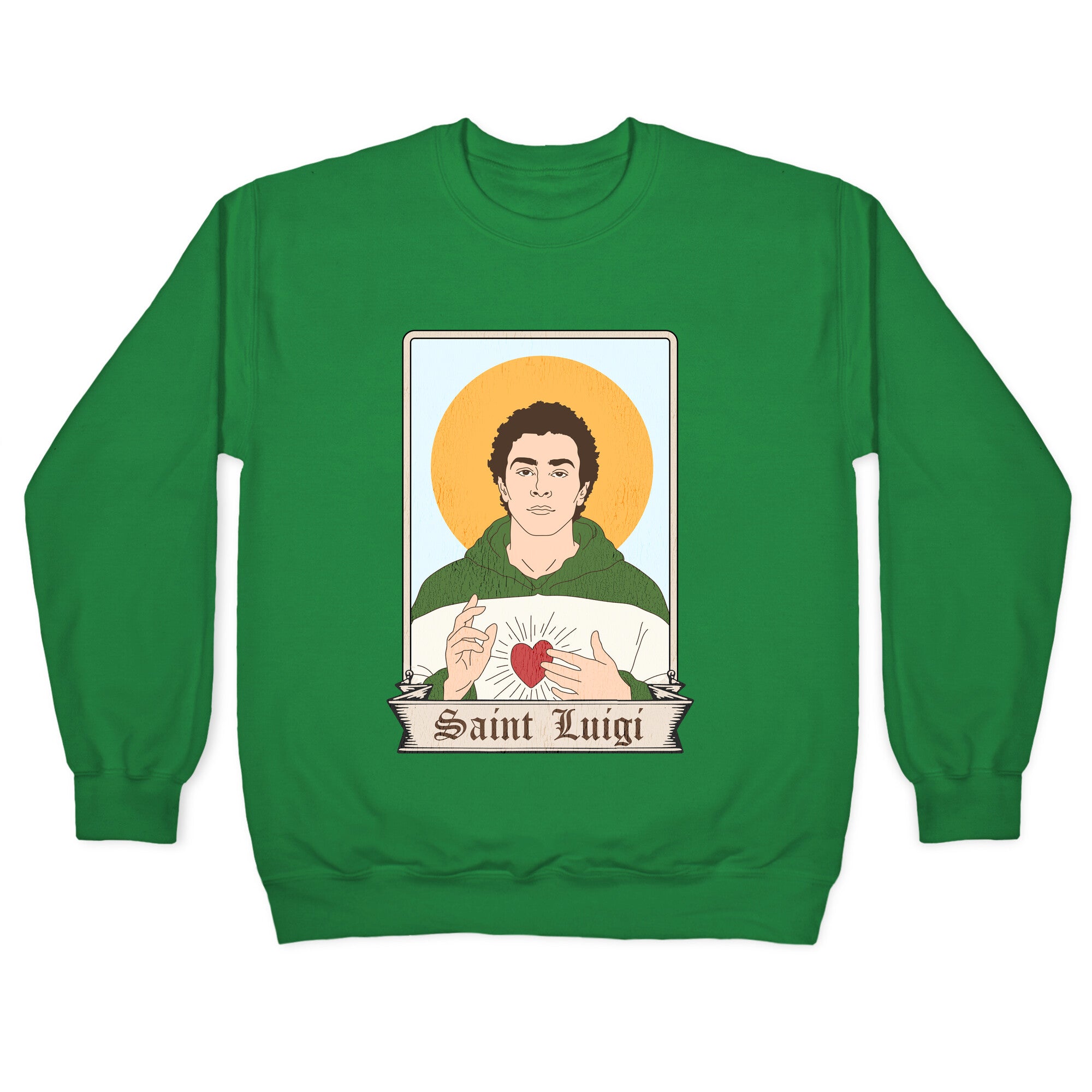 Saint Luigi Mangione Cartoon Crewneck Sweatshirt