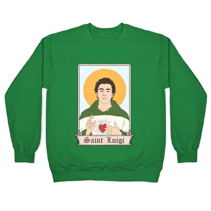 Saint Luigi Mangione Cartoon Crewneck Sweatshirt