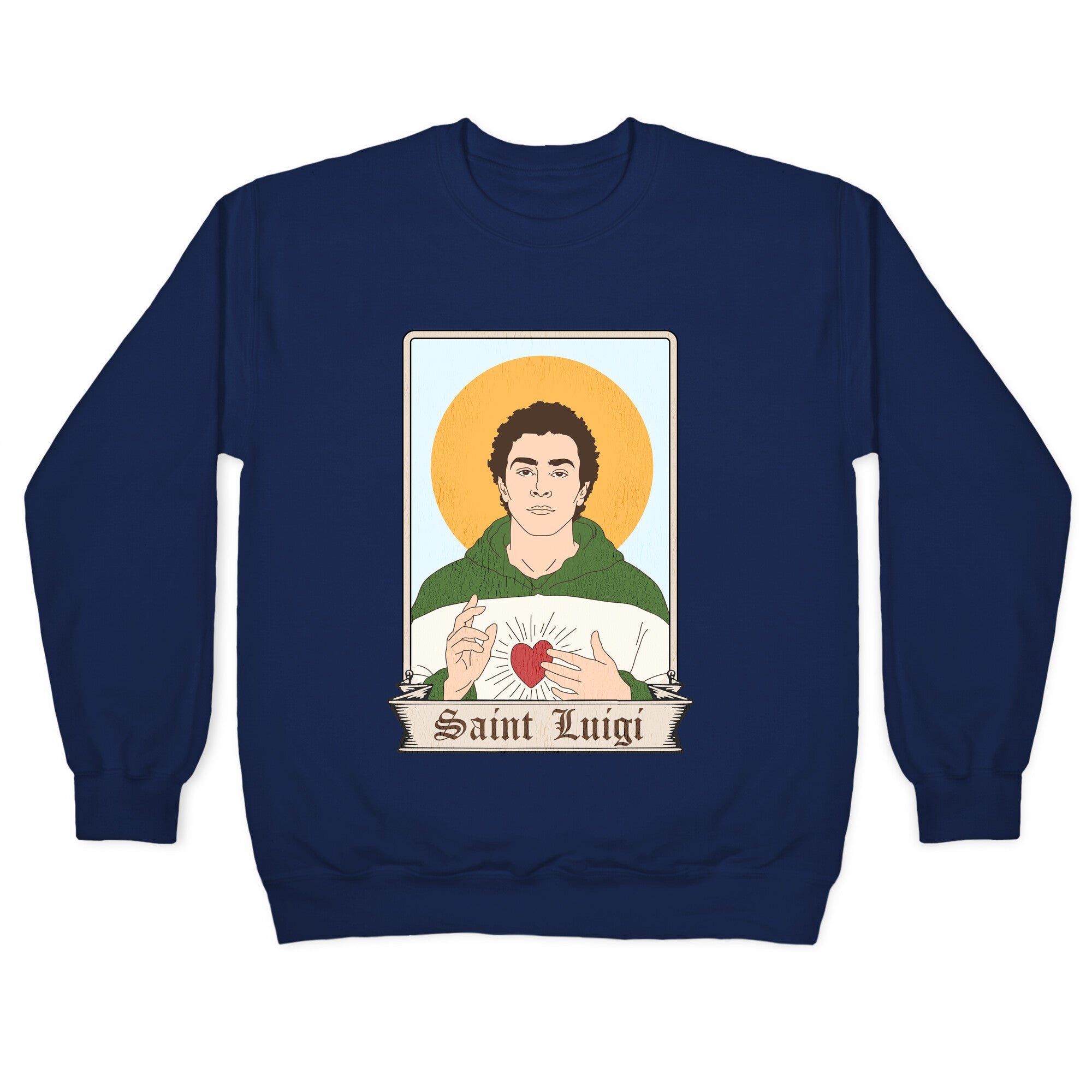 Saint Luigi Mangione Cartoon Crewneck Sweatshirt