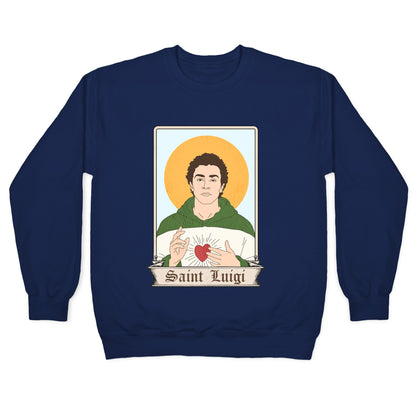 Saint Luigi Mangione Cartoon Crewneck Sweatshirt
