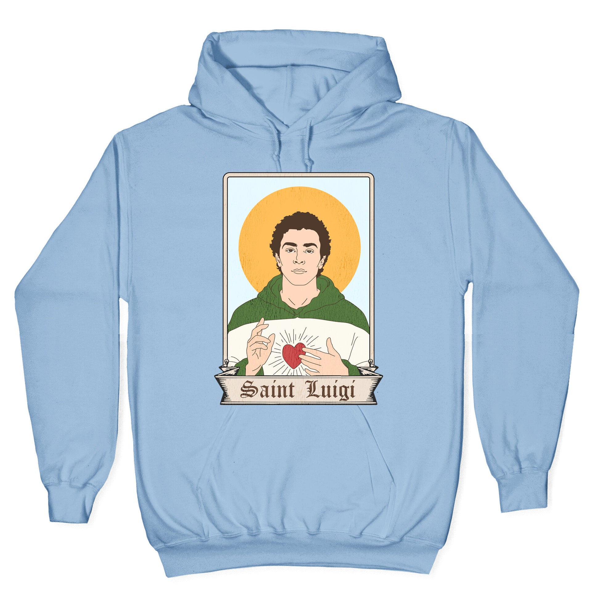 Saint Luigi Mangione Cartoon Hoodie