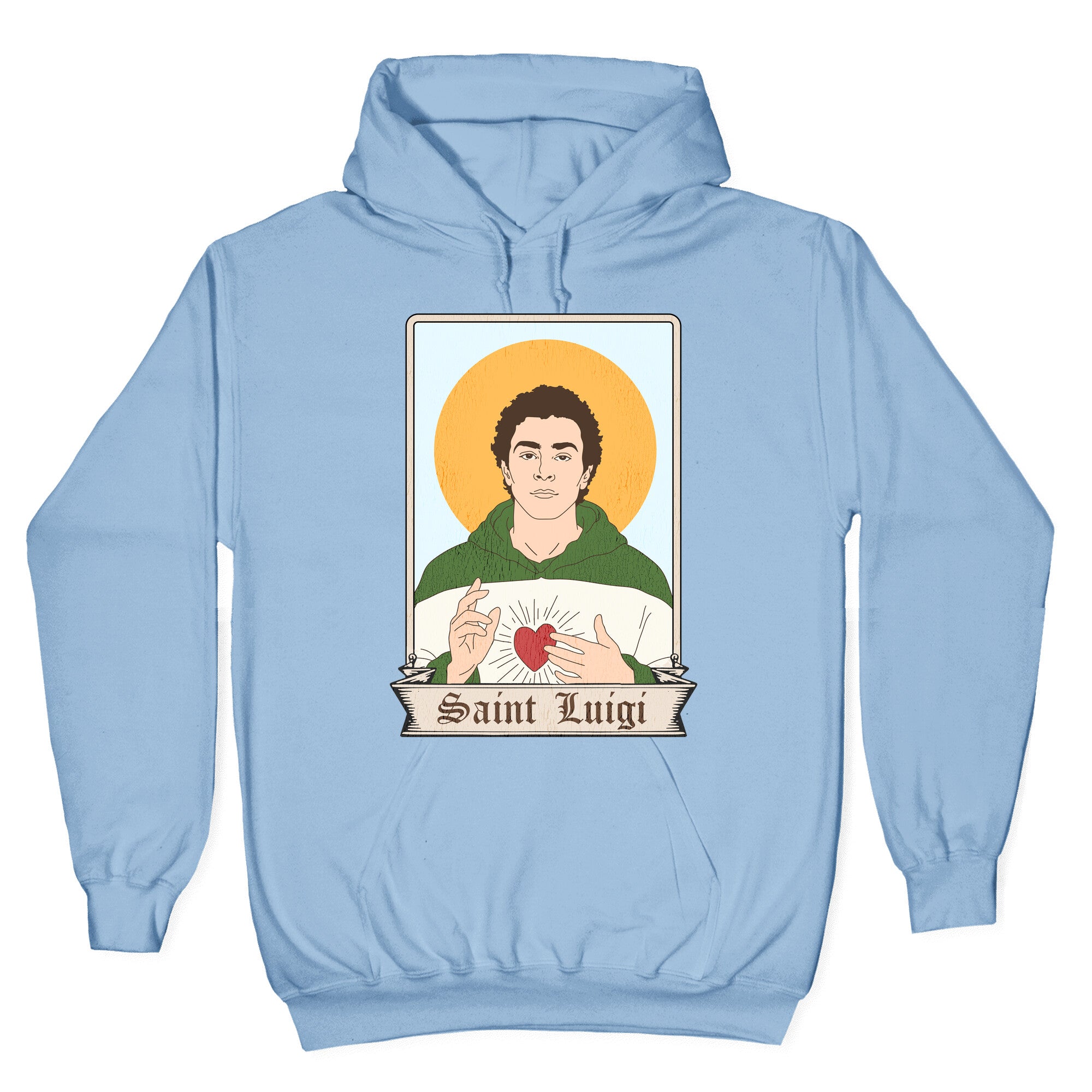 Saint Luigi Mangione Cartoon Hoodie