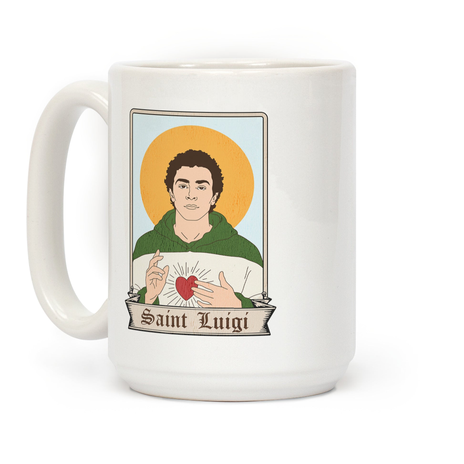 Saint Luigi Mangione Cartoon Coffee Mug