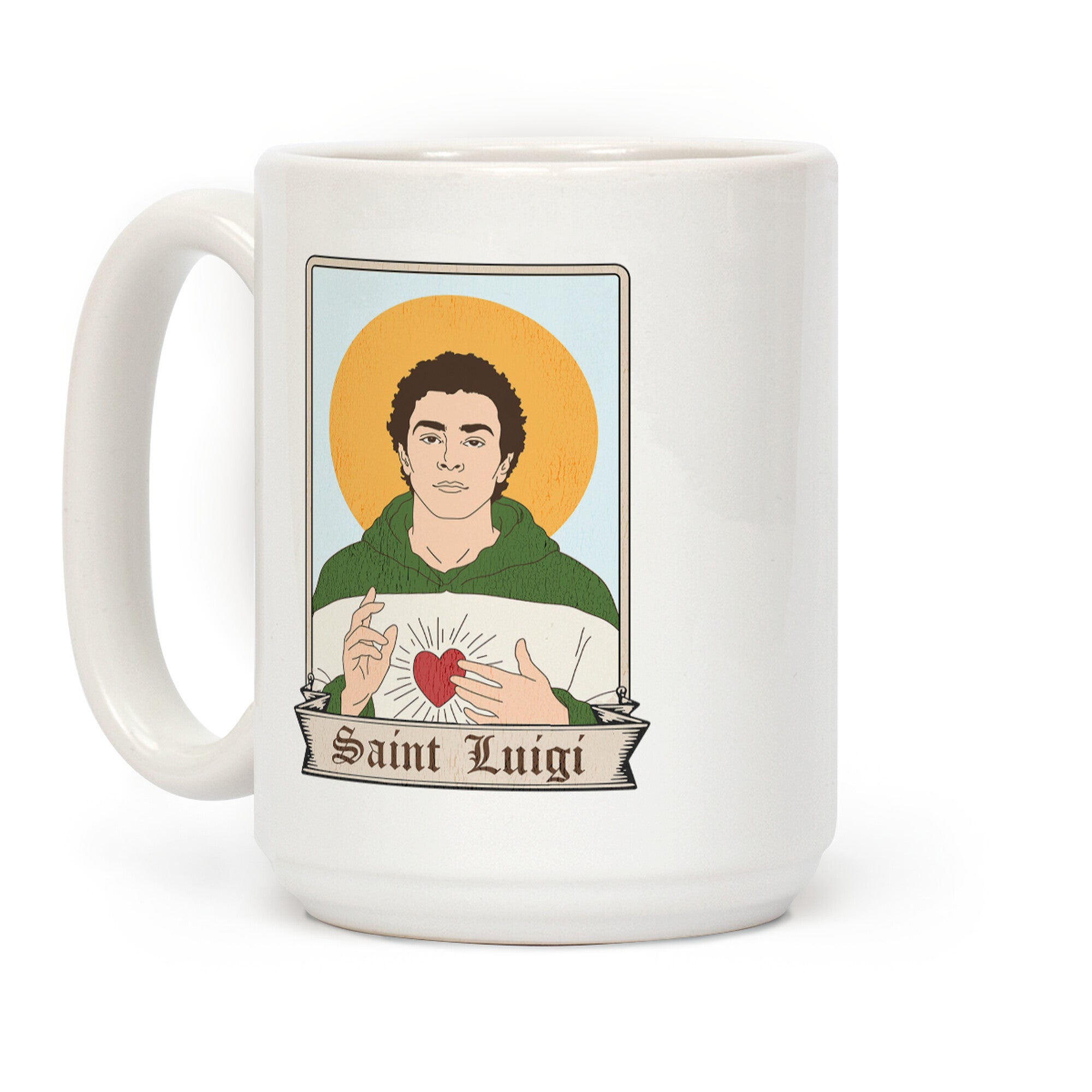 Saint Luigi Mangione Cartoon Coffee Mug