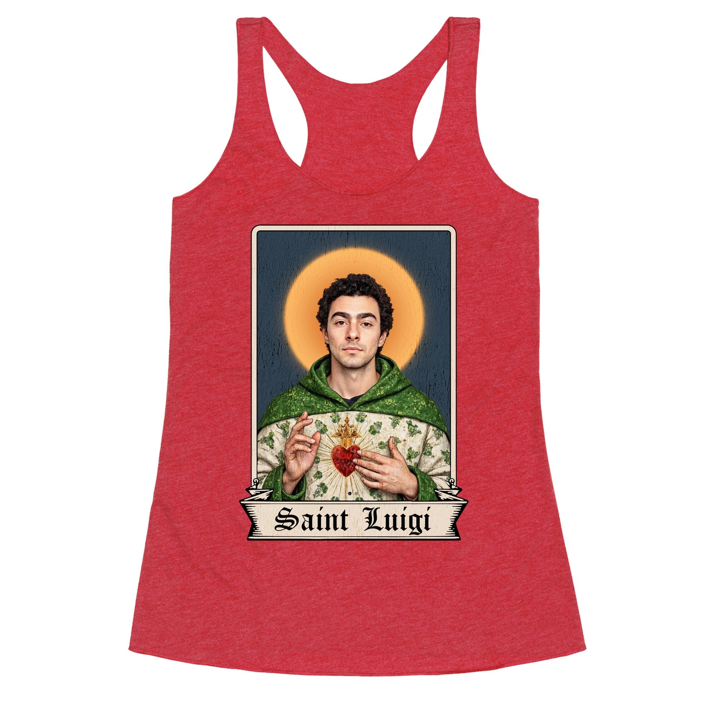 Saint Luigi Mangione Racerback Tank