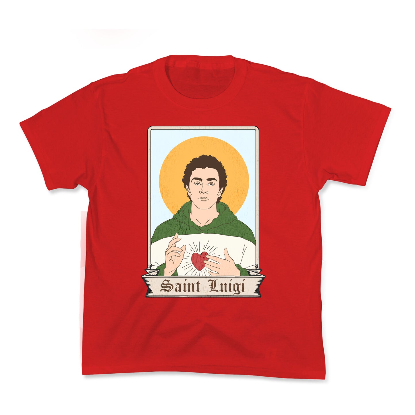 Saint Luigi Mangione Cartoon Kids Tee