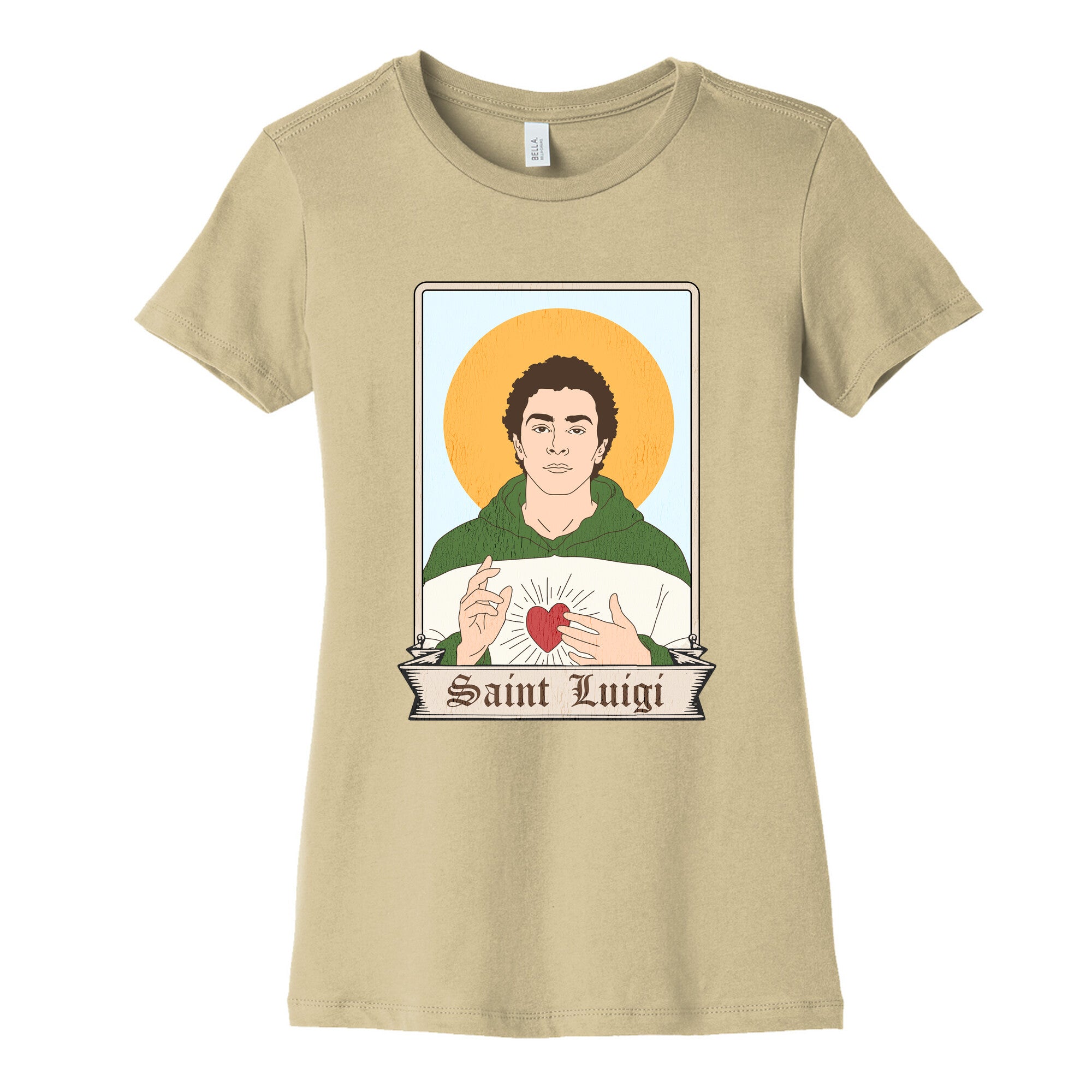 Saint Luigi Mangione Cartoon Womens Cotton Tee