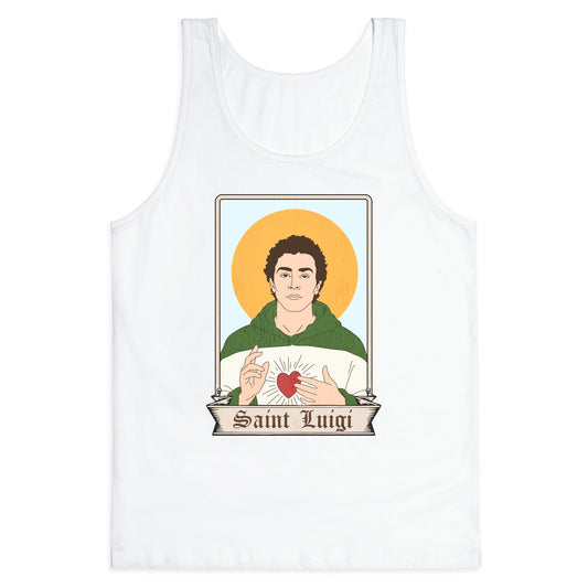Saint Luigi Mangione Cartoon Tank Top