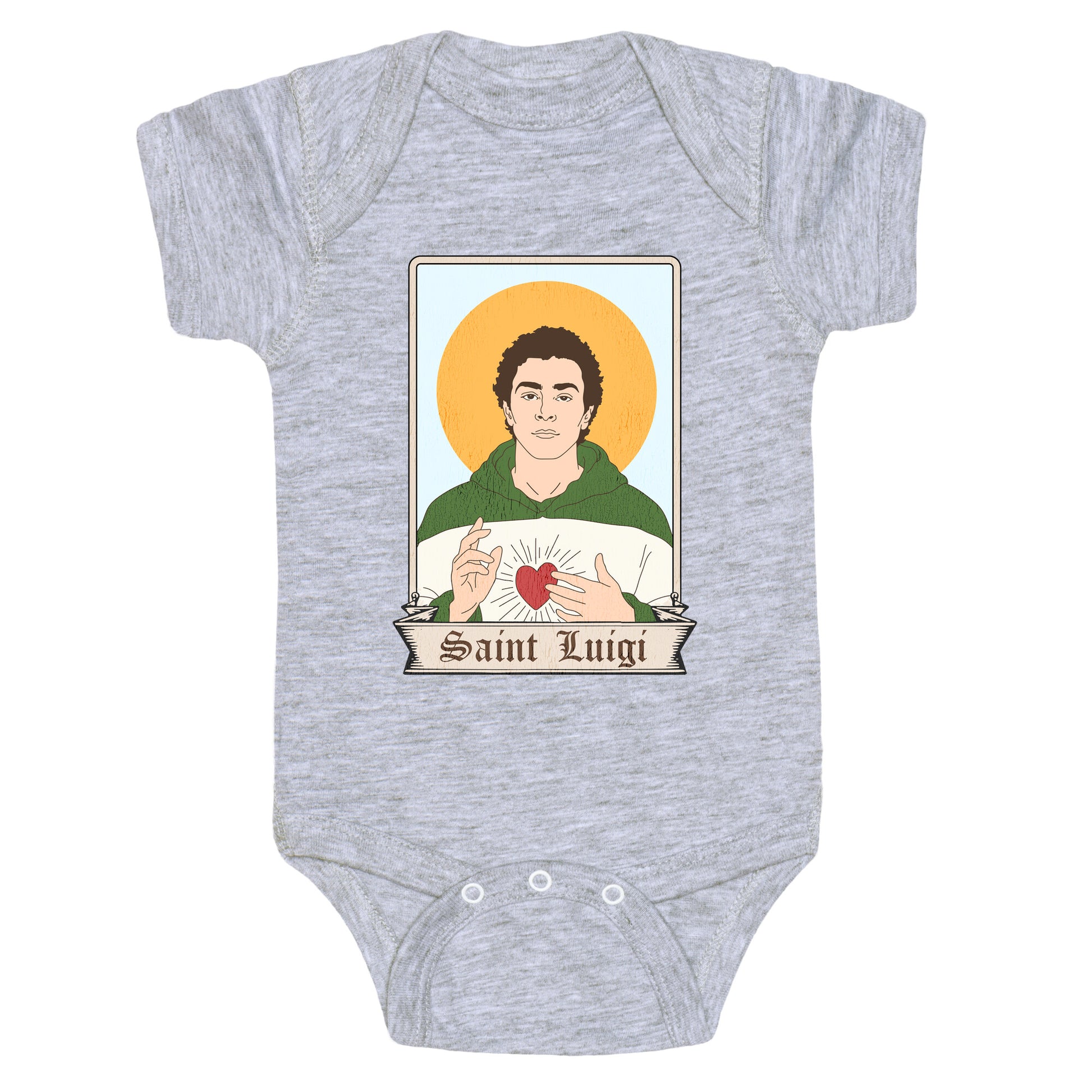 Saint Luigi Mangione Cartoon Baby One-Piece